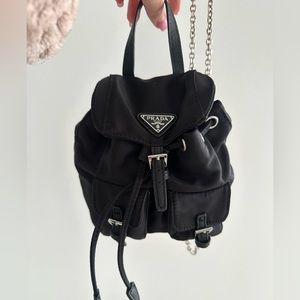 Nylon cross body mini Prada bag